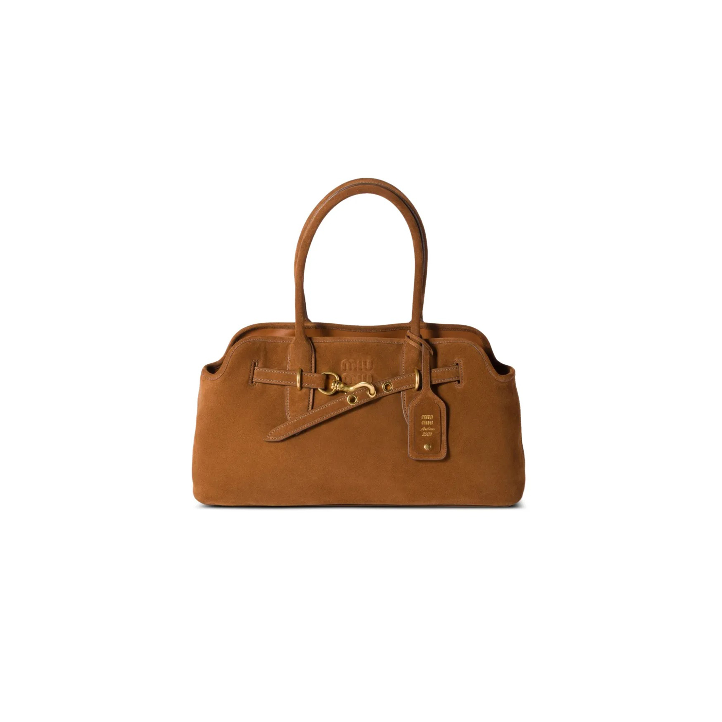 MIU MIU AVENTURE SUEDE BAG 5BG310 (44*22.5*14.5cm)
